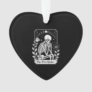 Halloween Dark Gothic Skeleton Overthinker Ornament