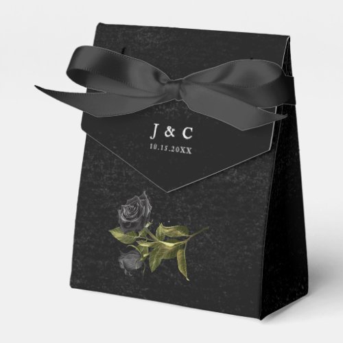 Halloween Dark Rose Wedding Favor Boxes