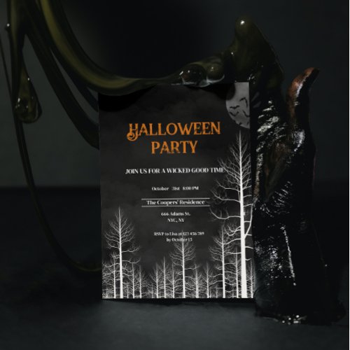 Halloween Dark Woods Party Invitation
