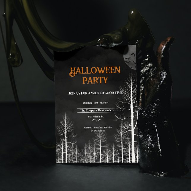 Halloween Dark Woods Party Invitation (Creator Uploaded)