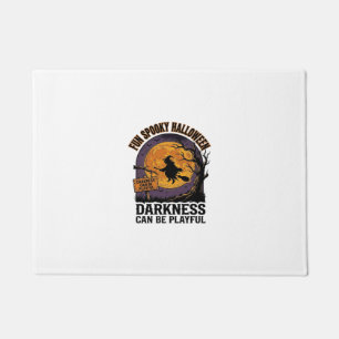 Halloween Darkness Shirt Vintage Witch Moon Design Doormat