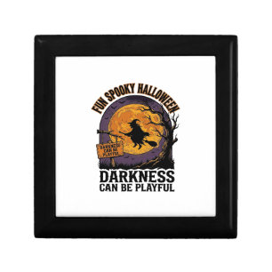 Halloween Darkness Shirt Vintage Witch Moon Design Gift Box
