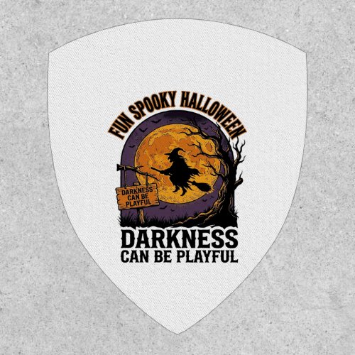 Halloween Darkness Shirt Vintage Witch Moon Design Patch