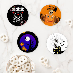 Halloween Day Ceramic Coaster Set