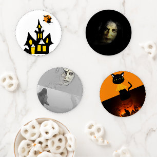 Halloween Day Ceramic Coaster Set