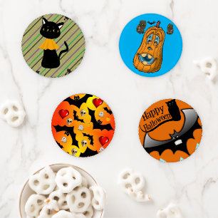 Halloween Day Ceramic Coaster Set