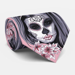halloween day of dead cinco de mayo skull tie 2