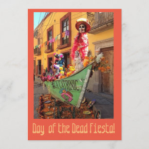 halloween, day of the dead, colorful invite