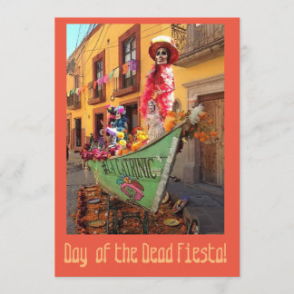 halloween, day of the dead, colorful invite