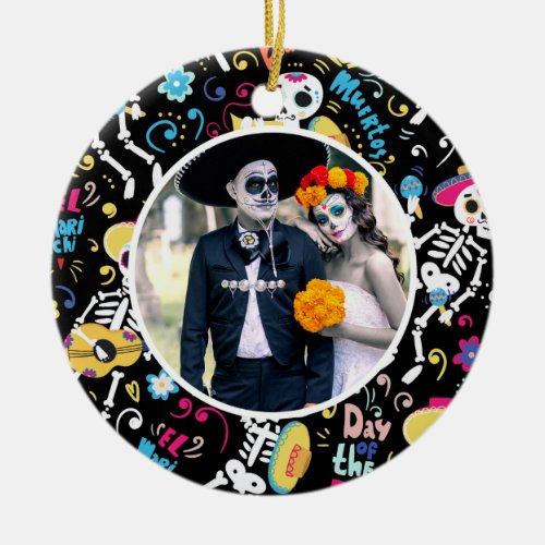 Halloween Day of the Dead Photo Ceramic Ornament