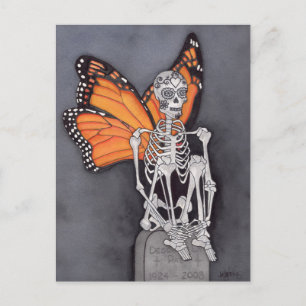 Halloween Day of the Dead Skeleton Postcard