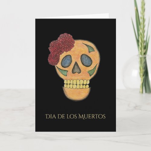 Halloween Day of the Dead Sugar Skull  Greeting  Card
