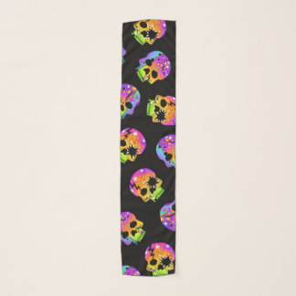 HALLOWEEN Day of the Dead SUGAR SKULLS Scarf