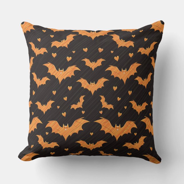 Halloween Day Throw Pillow (Front)