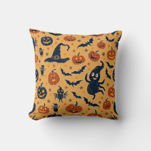 Halloween day throw pillow