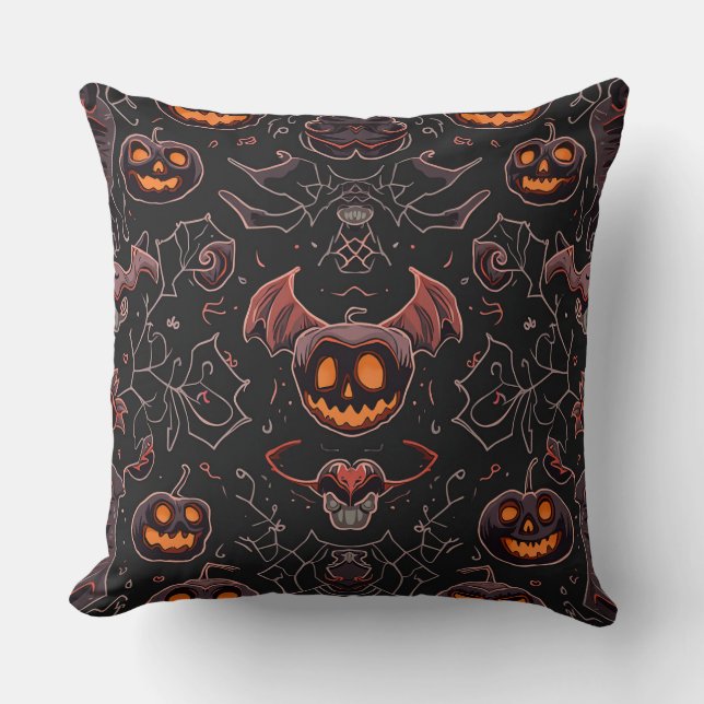 Halloween Day Throw Pillow (Front)
