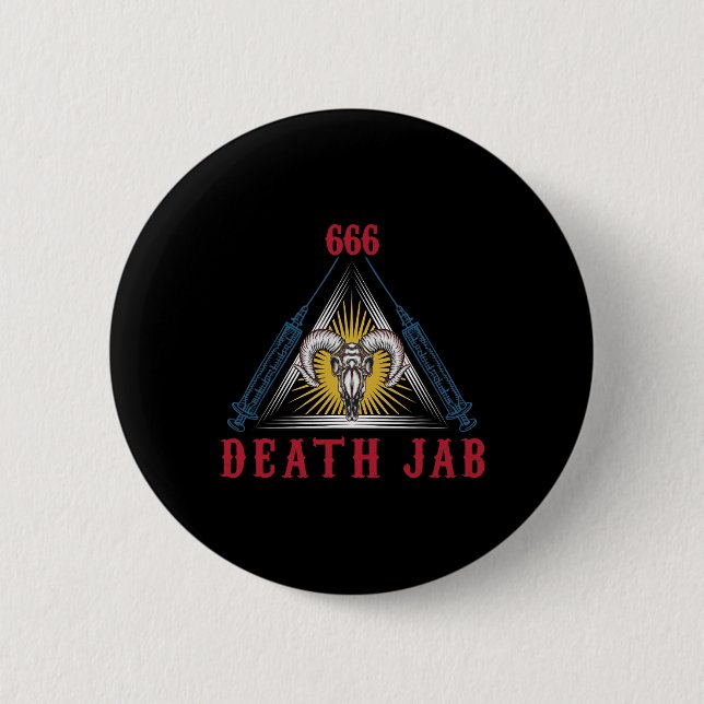 Halloween Death Jab Mad Scientist Evil Genius  Button (Front)