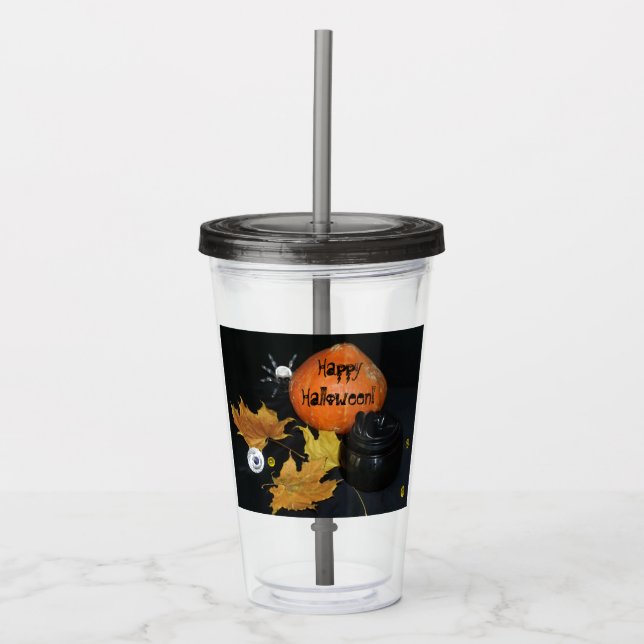 Halloween decor acrylic tumbler (Front)