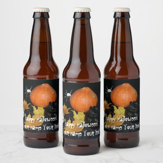 Halloween decor beer bottle label (Bottles)