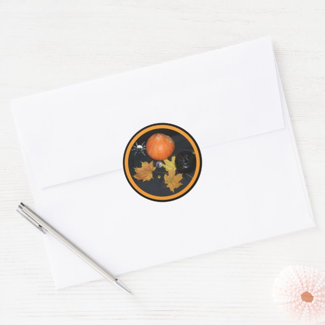 Halloween decor classic round sticker (Envelope)