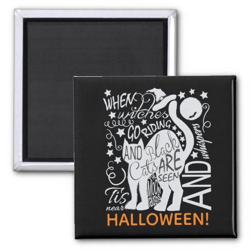 Halloween Decor in Black and White for Kitchen Magnet