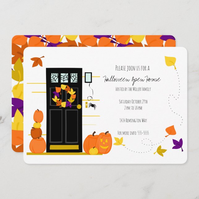 Halloween Decor Invitation (Front/Back)