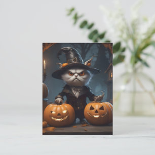halloween decor postcard