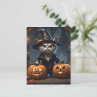 halloween decor postcard