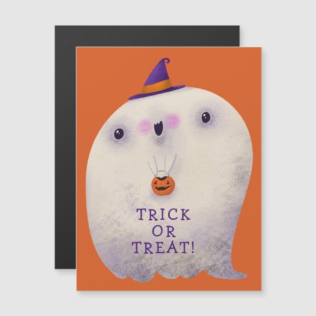 Halloween Decor Trick or Treat Cute Spooky Ghost (Front/Back)