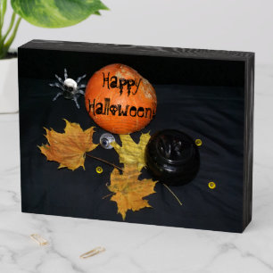 Halloween decor wooden box sign
