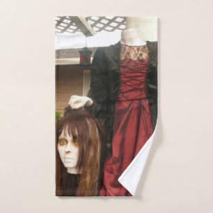 Halloween decoration gothic headless lady bath towel set