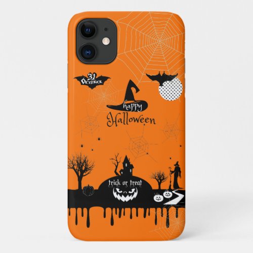 Halloween Decoration Treat or Trick Monster iPhone 11 Case