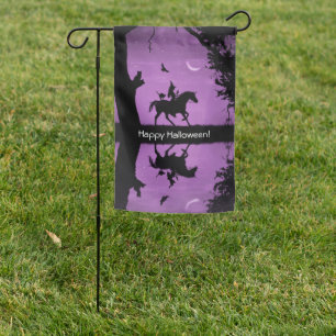 Halloween Decorations Witch Unicorn Owl Raven Garden Flag