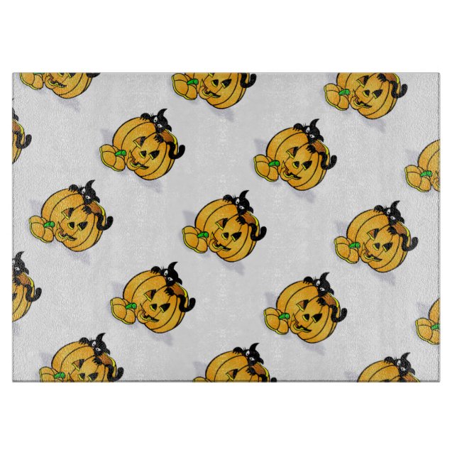 Halloween Decorative Glass Cutting Board/Pumpkins Board (Front)