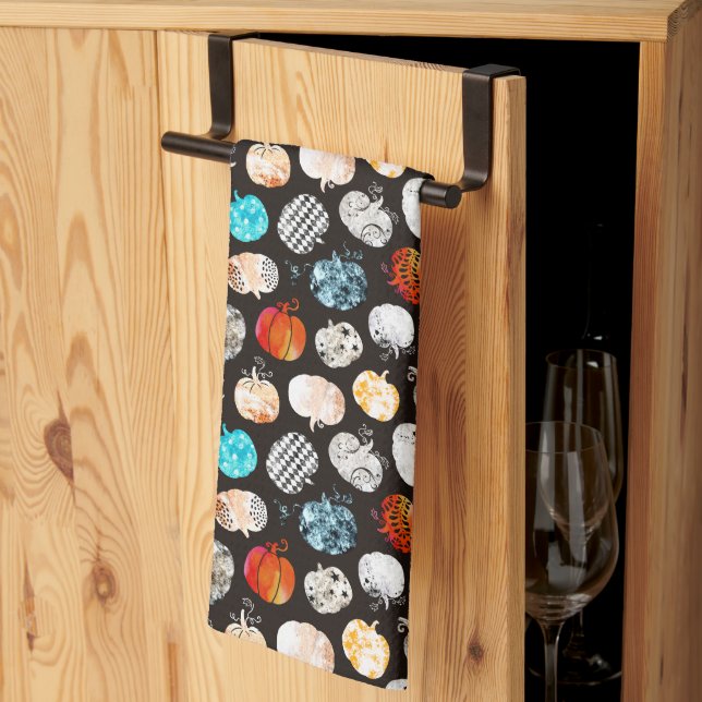 Halloween Decorative Pumpkin Pattern Kitchen Towel (Thirds Fold)