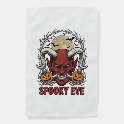 Halloween Demon Shirt with Vintage Engraving Pumpk Garden Flag