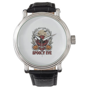 Halloween Demon Shirt with Vintage Engraving Pumpk Watch