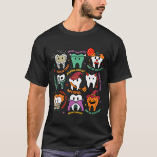 Halloween Dental Boo Crew Dentist Costume Teeth Wo T-Shirt