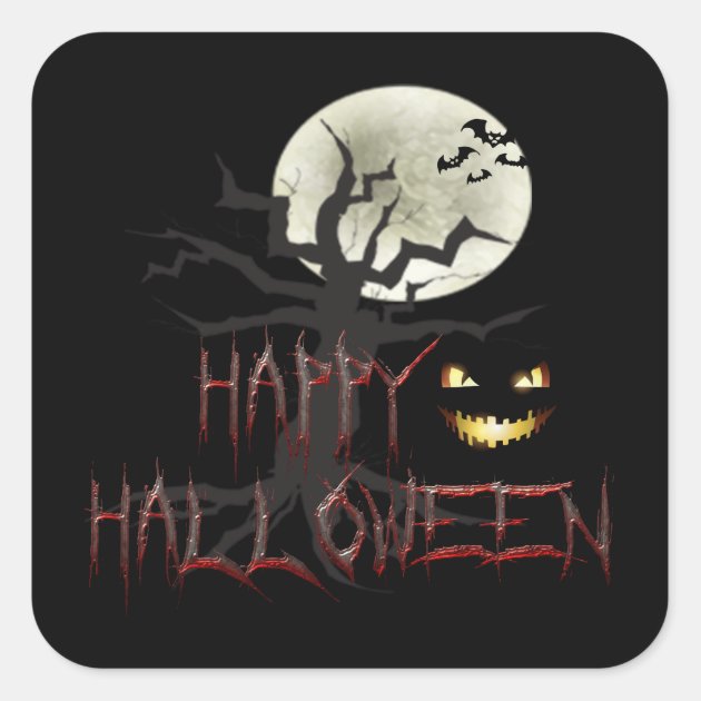 Halloween Design 2 Square Sticker