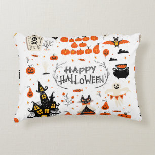 Halloween design elements. Halloween cliparts with Accent Pillow