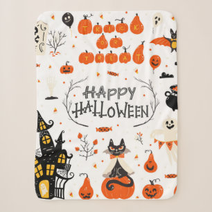 Halloween design elements. Halloween cliparts with Sherpa Blanket