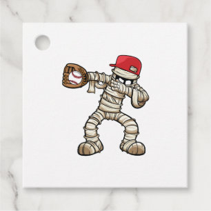 Halloween Design for Baseball Lovers Favor Tags