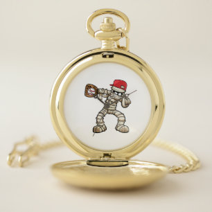 Halloween Design for Baseball Lovers Pocket Watch