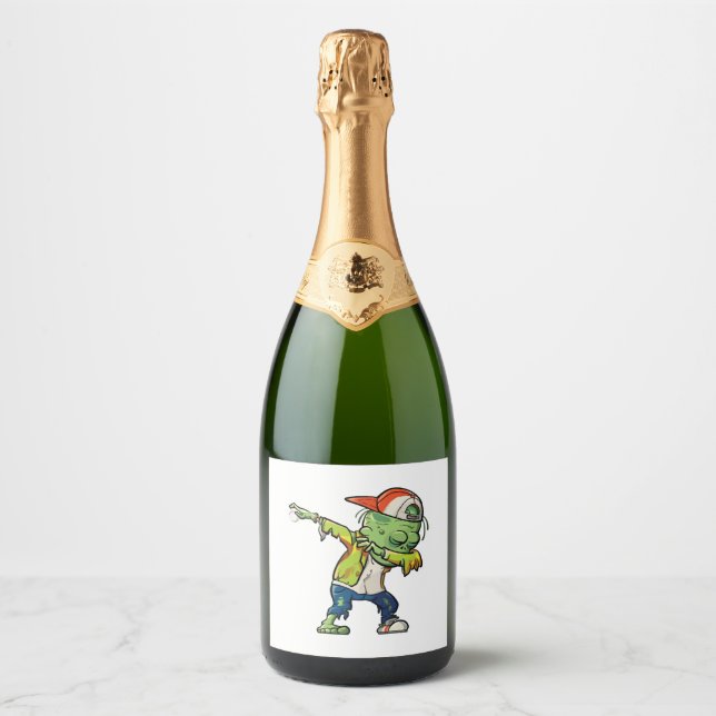 Halloween Design for Baseball Lovers  Sparkling Wine Label (Front)