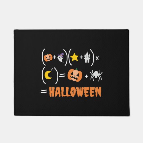 Halloween Design for Math Lovers Doormat