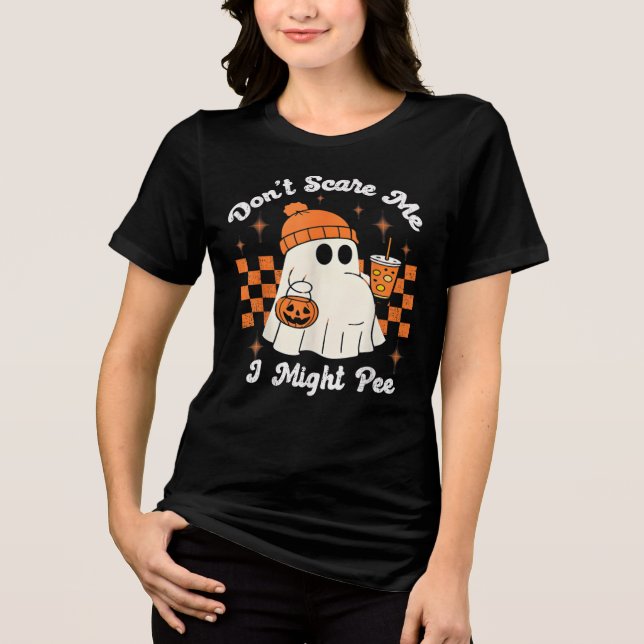 Halloween Design for Pregnant Women Maternity  Tri-Blend Shirt (Front)