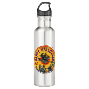 Halloween Design Happy Halloween Witch Stainless Steel Water Bottle