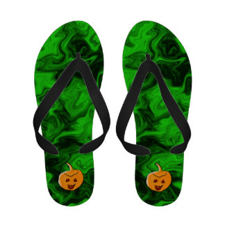 Halloween Pumpkin Flip Flops, Halloween Pumpkin Sandal Footwear for ...