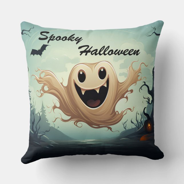 Halloween Design Throw Pillow (Back)