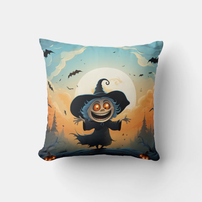 Halloween Design Throw Pillow (Front)